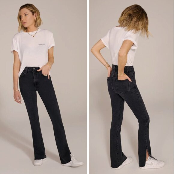 Favorite Daughter Denim - NEW Favorite Daughter Petite Valentina Shortie Jeans Boulder High Rise Slit Hem